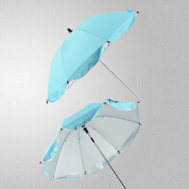 Adjustable Laciness Umbrella For Golf Carts, Baby Strollers/Prams And Wheelchairs To Provide Protection From Rain And The Sun, Azure, Pink