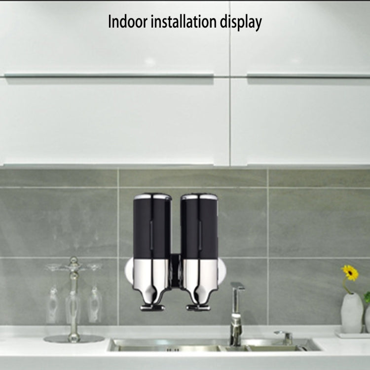 Dual Hotel Shower Manual Dispenser Wall Mounted Washing Liquid Shampoo Soap Bottle, Capacity: 1000ml, 1000ml/Dark Red, 1000ml/Silver, 1000ml/Black, 1000ml/Gold, 1000ml/Transparent, 1000ml/White