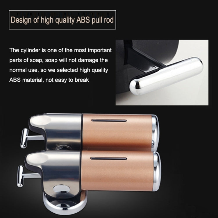 Dual Hotel Shower Manual Dispenser Wall Mounted Washing Liquid Shampoo Soap Bottle, Capacity: 1000ml, 1000ml/Dark Red, 1000ml/Silver, 1000ml/Black, 1000ml/Gold, 1000ml/Transparent, 1000ml/White