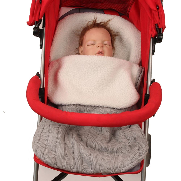 Thick Baby Swaddle Wrap Knit Envelope Sleeping Bag Newborn Infant Warm Bands Indoor Infant Stroller Sleeping Bag