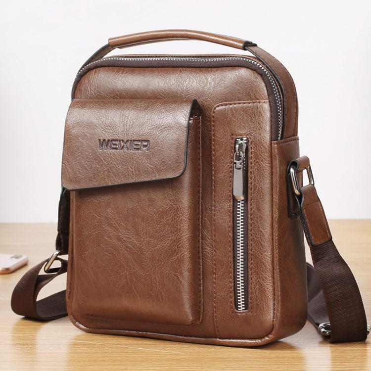 WEIXIER Universal Fashion Casual Men Shoulder Messenger Bag Handbag, Size: L (24cm x 20cm x 6cm)