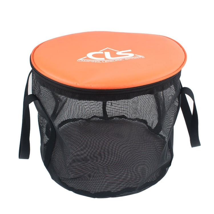 30L 4 in 1 PVC Outdoor Folding Double Drain Basket Camping Fishing Gear Bag