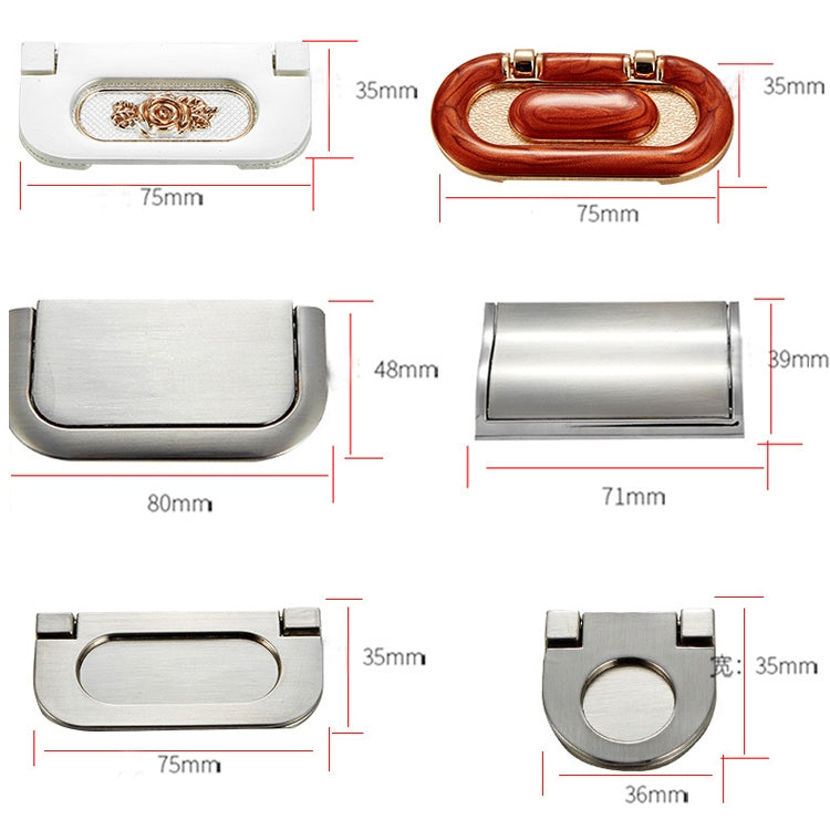 1052-32 Simple European Furniture Drawer Hidden Buckle Handle (Brushed), 1052-32