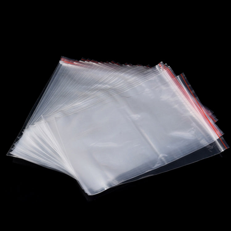 100pcs/Pack PE Self Sealing Clear Zip Lock Packaging Bag, 29cm x 40cm, Custom Printing and Size are welcome, 29*40cm