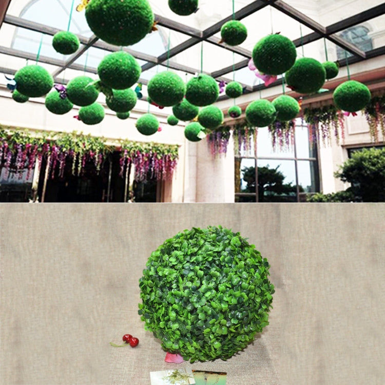 Artificial Aglaia Odorata Plant Ball Topiary Wedding Event Home Outdoor Decoration Hanging Ornament, Diameter: 4.7 inch, 4.7 inch