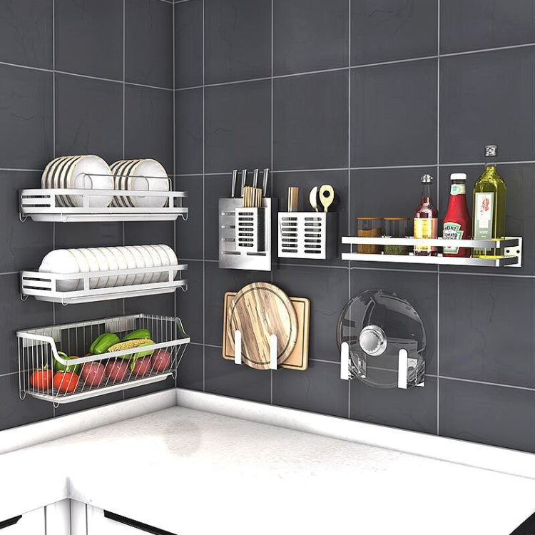304 Stainless Steel Wall-mounted Kitchen Rack Hanging Knife Holder Double Cage Chopsticks Canister, Double Cage Chopsticks Canister