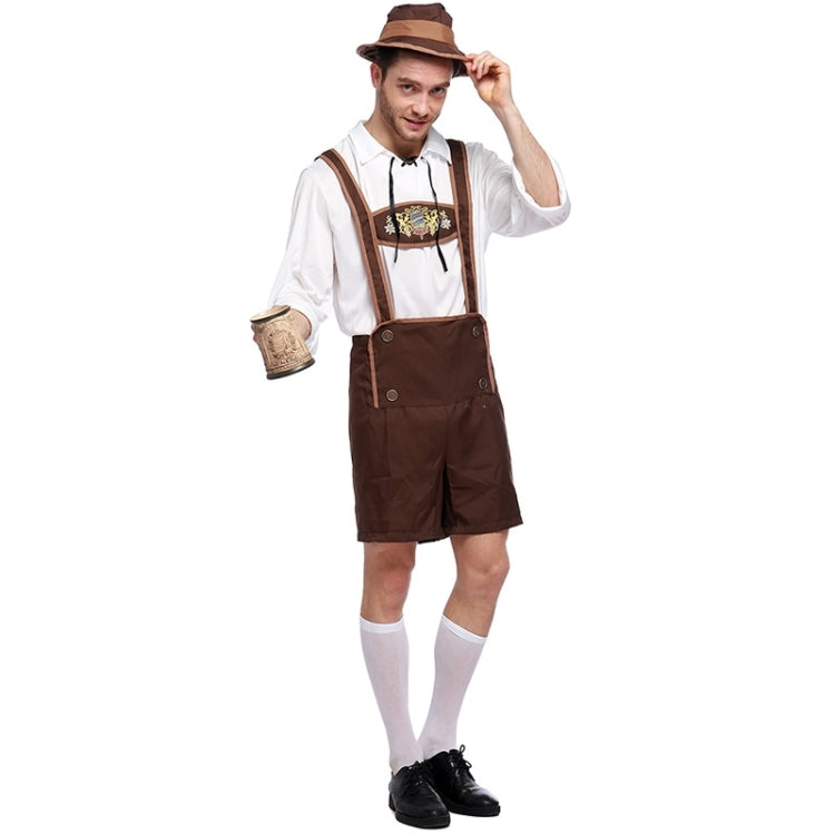 Halloween Costume Men Beer Costume Oktoberfest Suits England Style  Stage Performance Cosplay Clothing, Size:M, Bust: 96cm, Waistline: 90cm, Clothes Length: 67cm, Long Pants: 49cm, Size: M Adult