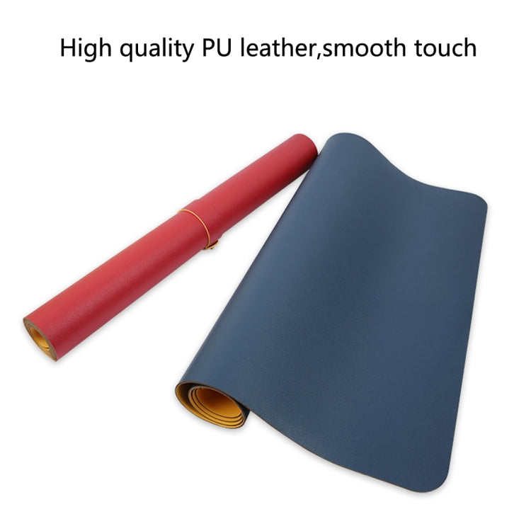 Multifunction Business Double Sided PU Leather Mouse Pad Keyboard Pad Table Mat Computer Desk Mat, Size: 90 x 45cm, Size: 90 x 45cm(Black Red), Size: 90 x 45cm, Size: 90 x 45cm(Green + Silver), Size: 90 x 45cm(Blue + Yellow), Size: 90 x 45cm(Silver Grey)
