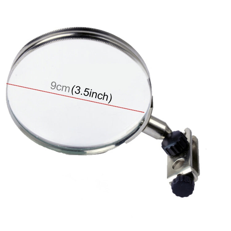 90mm Diameter 5X Multifunction Spring Iron Stand with Magnifying Glass, 5X