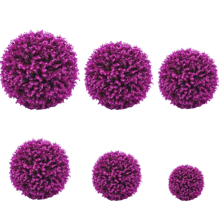 Artificial Purple Eucalyptus Plant Ball Topiary Wedding Event Home Outdoor Decoration Hanging Ornament, Diameter: 13.4 inch, 13.4 inch