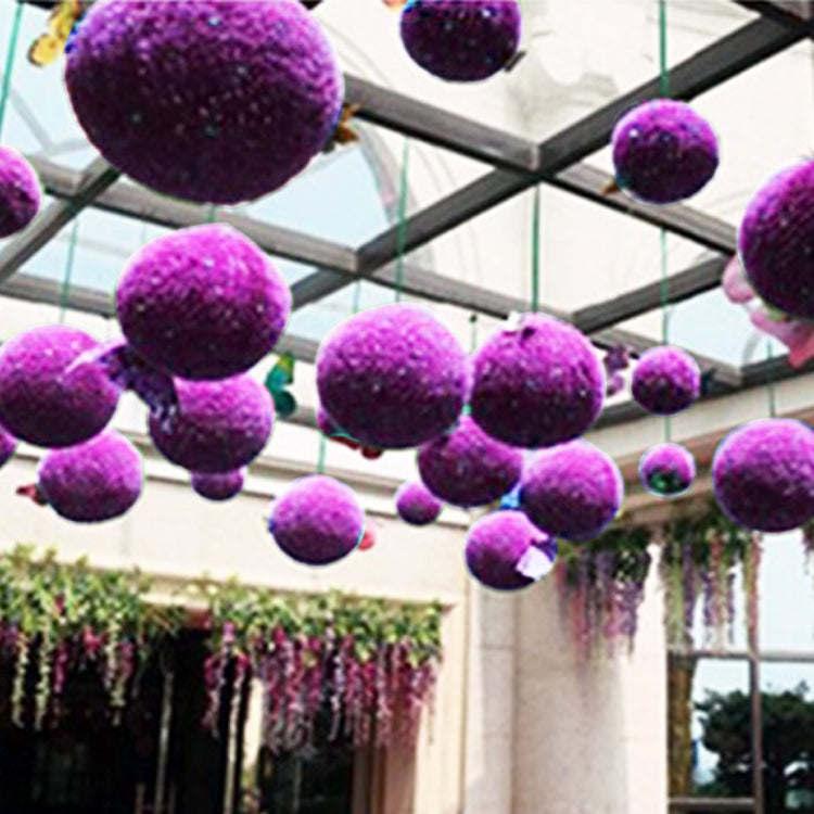 Artificial Purple Eucalyptus Plant Ball Topiary Wedding Event Home Outdoor Decoration Hanging Ornament, Diameter: 15 inch, 15 inch