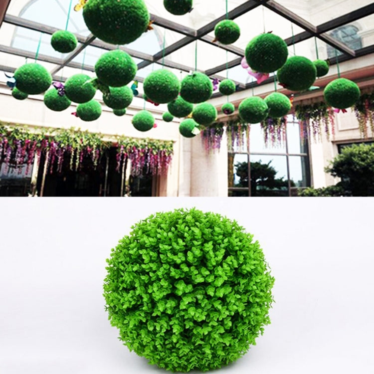 Artificial Green Eucalyptus Plant Ball Topiary Wedding Event Home Outdoor Decoration Hanging Ornament, Diameter: 11.4 inch, 11.4 inch
