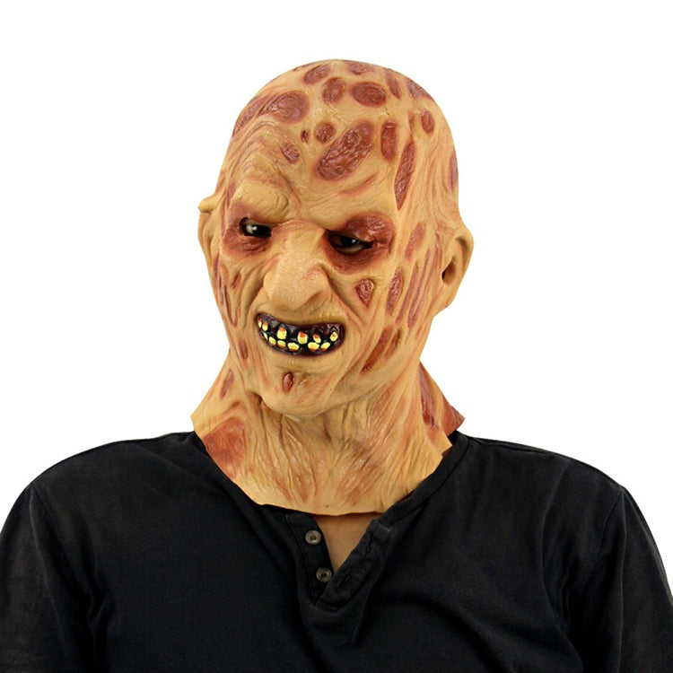 Halloween Festival Party Latex Burn Face Mask Skeleton Frightened Mask Headgear, Burn Face Mask Skeleton