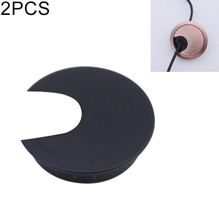 2 PCS Desk Computer Desktop Zinc Alloy Round Threading Box Hole Cover, Hole Diameter: 35mm (Bright Gold), 35mm Brushed Steel, 35mm Bright Gold, 35mm Green Bronze, 35mm Red Bronze, 35mm Matte Black, 35mm Matte Silver