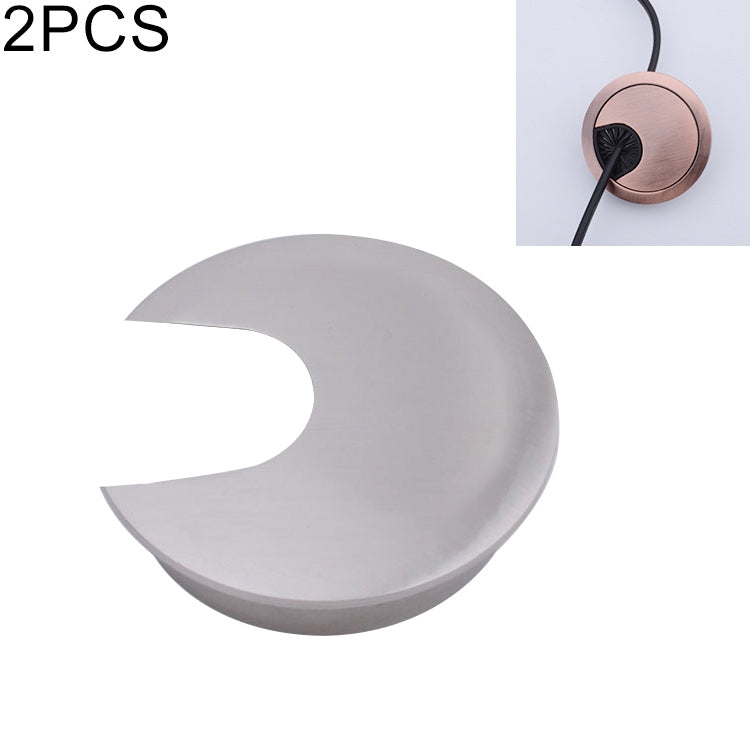2 PCS Desk Computer Desktop Zinc Alloy Round Threading Box Hole Cover, Hole Diameter: 35mm (Bright Gold), 35mm Brushed Steel, 35mm Bright Gold, 35mm Green Bronze, 35mm Red Bronze, 35mm Matte Black, 35mm Matte Silver