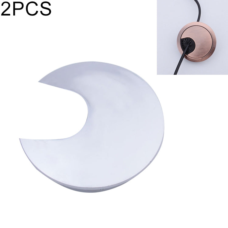 2 PCS Desk Computer Desktop Zinc Alloy Round Threading Box Hole Cover, Hole Diameter: 35mm (Bright Gold), 35mm Brushed Steel, 35mm Bright Gold, 35mm Green Bronze, 35mm Red Bronze, 35mm Matte Black, 35mm Matte Silver