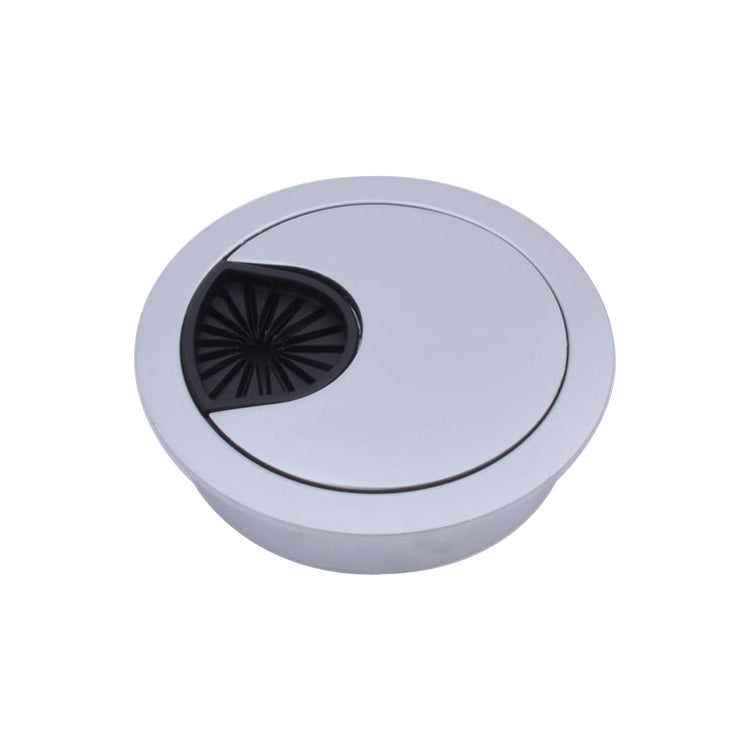 2 PCS Desk Computer Desktop Zinc Alloy Round Threading Box Hole Cover, Hole Diameter: 50mm (Bright Gold), 50mm