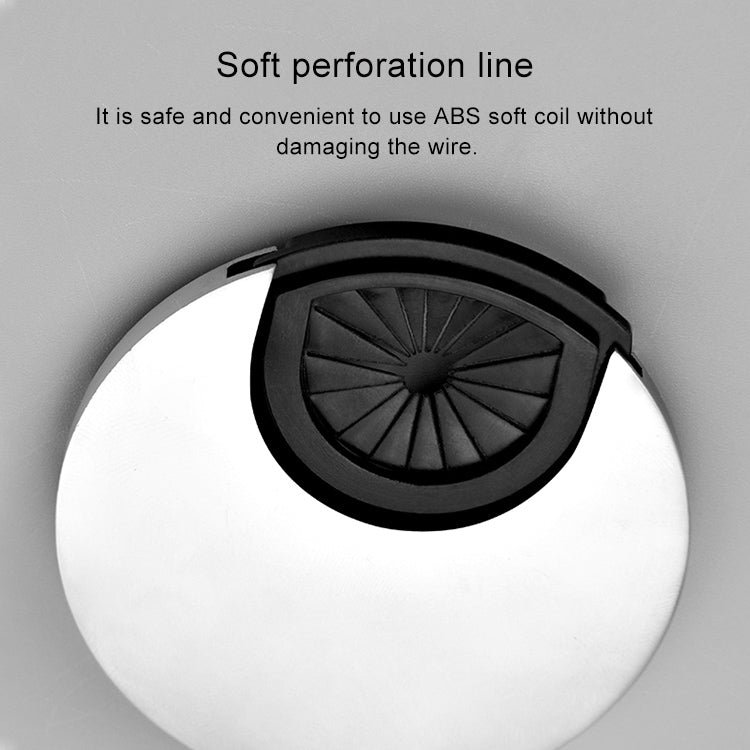 2 PCS Desk Computer Desktop Zinc Alloy Round Threading Box Hole Cover, Hole Diameter: 53mm  (Bright Gold), 53mm