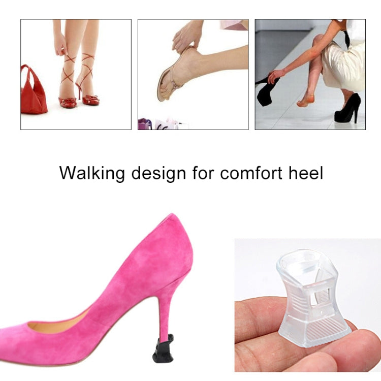 5 Pairs Hard Wearing Anti-slip PVC StoppersShoes High Heel Cover Protectors, Size: L ,Random Color Delivery, Size: L
