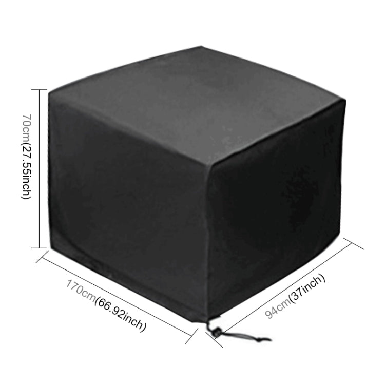 Outdoor Anti-UV Waterproof Dust-proof 210D Oxford Cloth Folding Table Chairs Protective Bag Furniture Set Cover, Size: 170x94x70cm, Size: 170x94x70cm