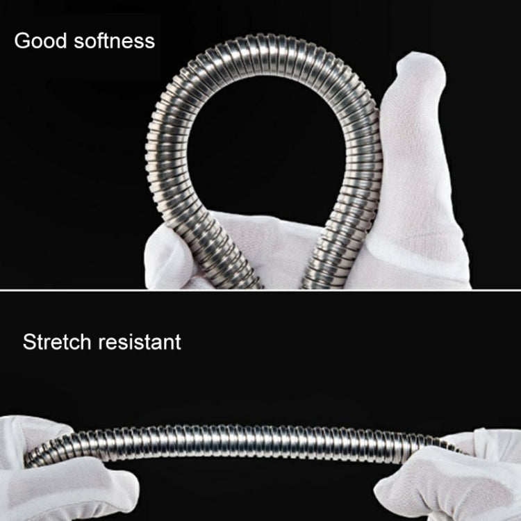 2m Flexible Stainless Steel Showerhead Hose Pipe Copper Core Interface Anti Burst Bath Water Pipe, 2m (Copper Core Interface)