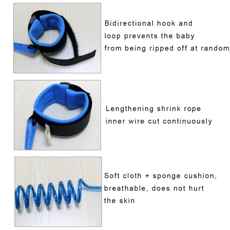 Kids Safety Harness Child Leash Anti Lost Wrist Link Traction Rope Anti Lost Bracelet, Length: 1.5m, 1.5m Orange, 1.5m Blue