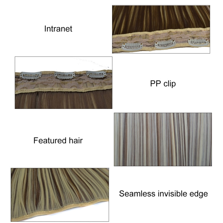 12M27# One-piece Seamless Five-clip Wig Long Straight Wig Piece, 12M27#