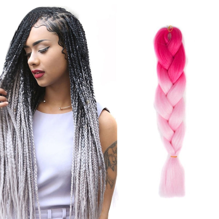 Fashion Color Gradient Individual Braid Wigs Chemical Fiber Big Braids, Length: 60cm(04 Black+Red), 04, 05, 07, 09, 10, 11, 12, 13, 14, 19, 20, 22, 23, 24, 32, 33, 39, 40, 41, 48, 52, 53, 55, 57, 58, 60