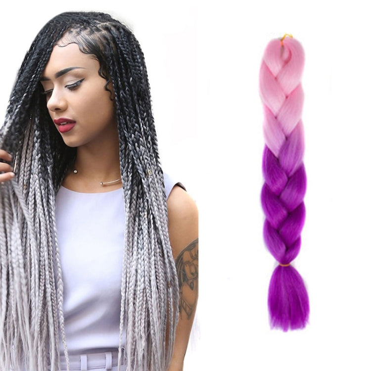 Fashion Color Gradient Individual Braid Wigs Chemical Fiber Big Braids, Length: 60cm(04 Black+Red), 04, 05, 07, 09, 10, 11, 12, 13, 14, 19, 20, 22, 23, 24, 32, 33, 39, 40, 41, 48, 52, 53, 55, 57, 58, 60