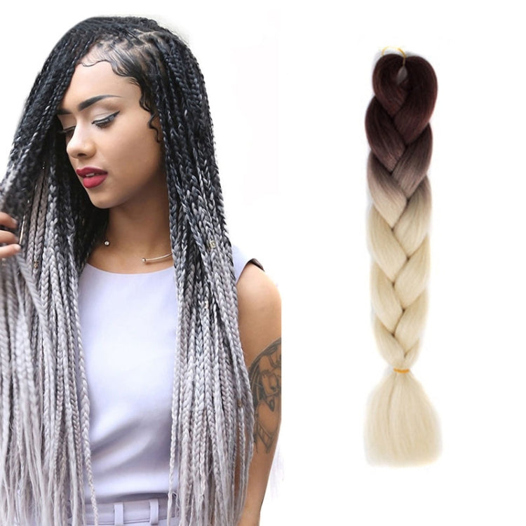 Fashion Color Gradient Individual Braid Wigs Chemical Fiber Big Braids, Length: 60cm(04 Black+Red), 04, 05, 07, 09, 10, 11, 12, 13, 14, 19, 20, 22, 23, 24, 32, 33, 39, 40, 41, 48, 52, 53, 55, 57, 58, 60
