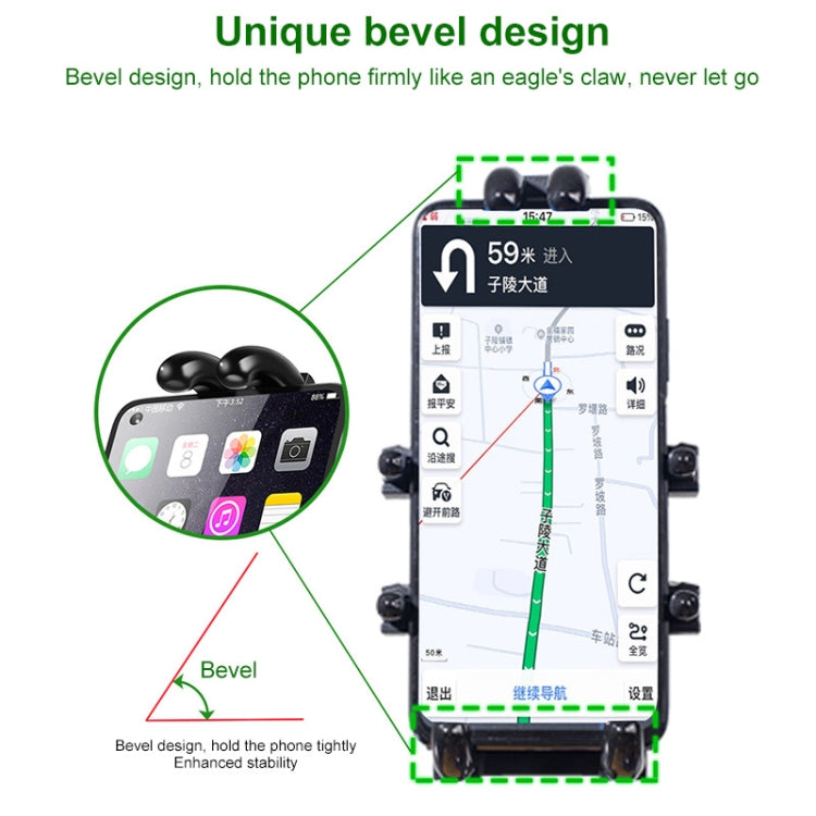 U-shaped Bolt Ball-Head Motorcycle Handlebar Multi-function Eight-jaw Aluminum Phone Navigation Holder Bracket, Width of Phone: 6.5-10.2cm  , U-shaped Bolt