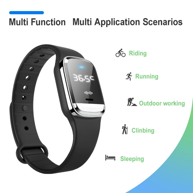 M20 Outdoor Ultrasonic Wave Mosquito Repellent Wristband with Clock & Body Temperature Test, M20 (White), M20 (Black), M20 (Pink)