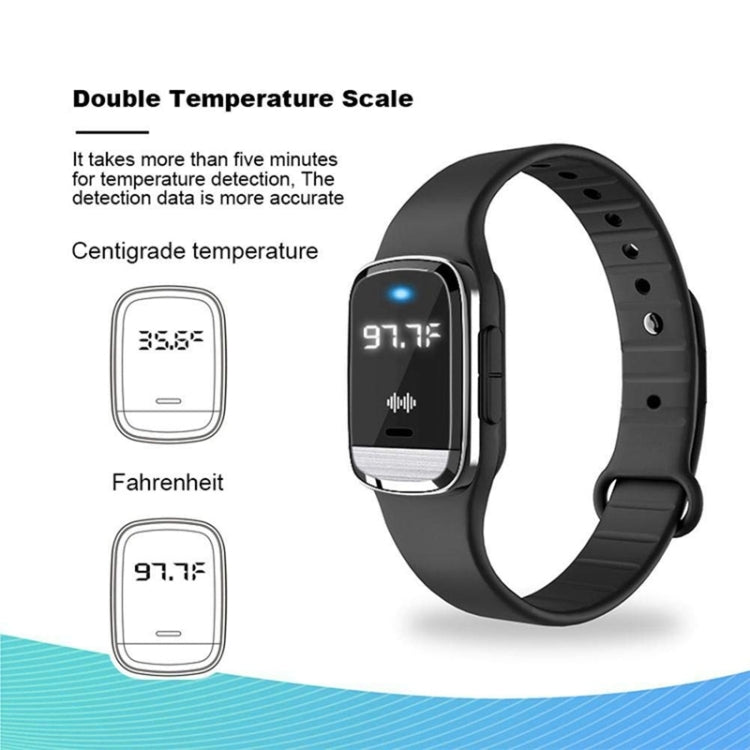 M20 Outdoor Ultrasonic Wave Mosquito Repellent Wristband with Clock & Body Temperature Test, M20 (White), M20 (Black), M20 (Pink)