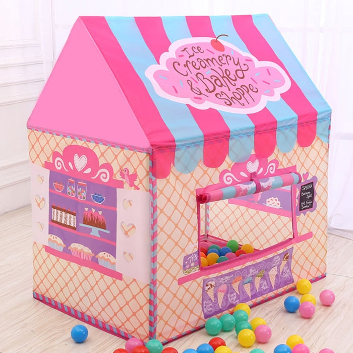 Household Children Printing Play Tent Small Game House, (Pink), (Green), (Light Pink), (Black White)
