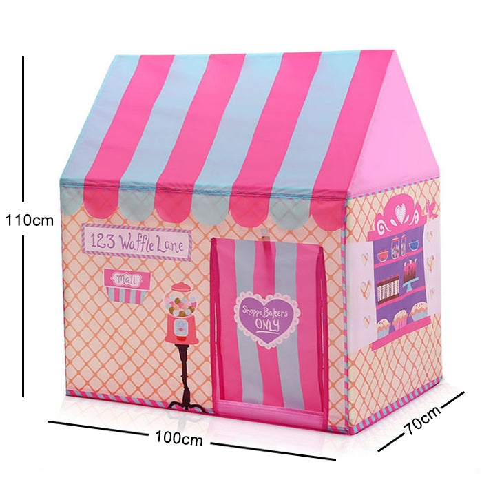 Household Children Printing Play Tent Small Game House, (Pink), (Green), (Light Pink), (Black White)