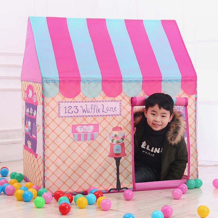 Household Children Printing Play Tent Small Game House, (Pink), (Green), (Light Pink), (Black White)