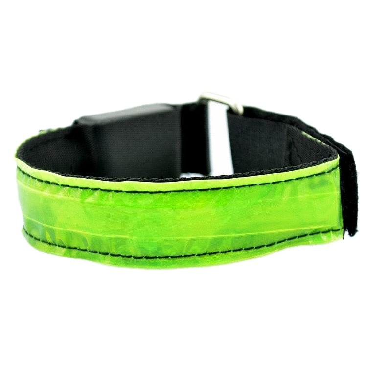 LED Flash Safety Reflective Nylon Light Battery Sports Wrist Belt, Battery Green, Battery Blue, Battery Red, Battery Yellow