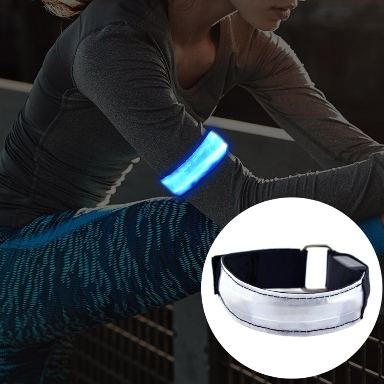 LED Flash Safety Reflective Nylon Light Battery Sports Wrist Belt, Battery Green, Battery Blue, Battery Red, Battery Yellow