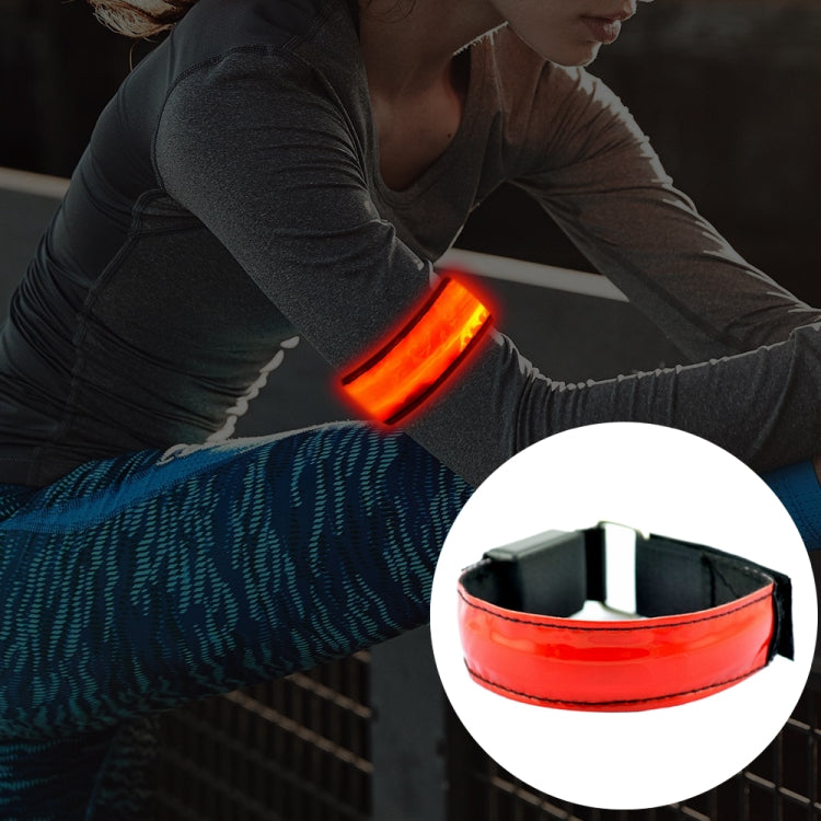 LED Flash Safety Reflective Nylon Light Battery Sports Wrist Belt, Battery Green, Battery Blue, Battery Red, Battery Yellow