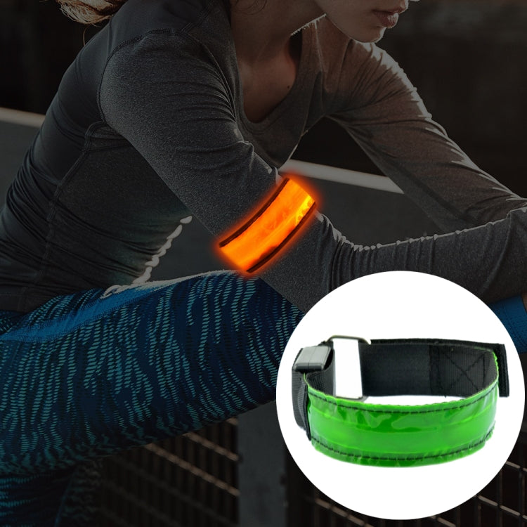LED Flash Safety Reflective Nylon Light Battery Sports Wrist Belt, Battery Green, Battery Blue, Battery Red, Battery Yellow