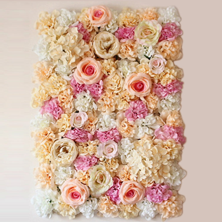 Blooming Rose Peony Hydrangea Artificial Encryption Flower DIY Wedding Wall Decoration Photo Background, Size: 60cm x 40cm, 60x40cm(Purple and Champagne), 60x40cm(Green and White), 60x40cm(Purple), 60x40cm(Red), 60x40cm(Pink), 60x40cm(Blue and White)  ...