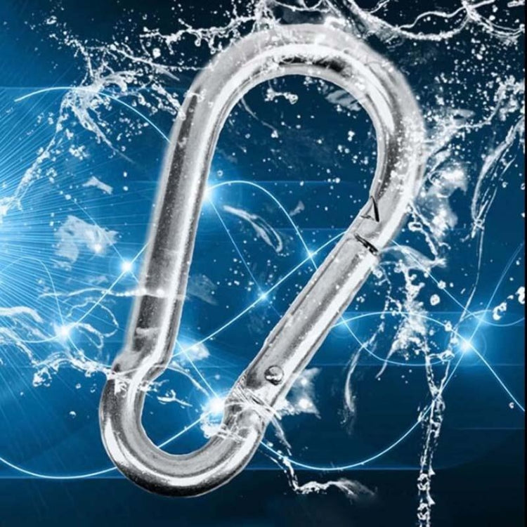 M12 Stainless Steel Carabiner Spring Hook Multi-tool Mountaineering Buckle Lock Camping Hook Rope, Inner Diameter: 11.73mm, M12