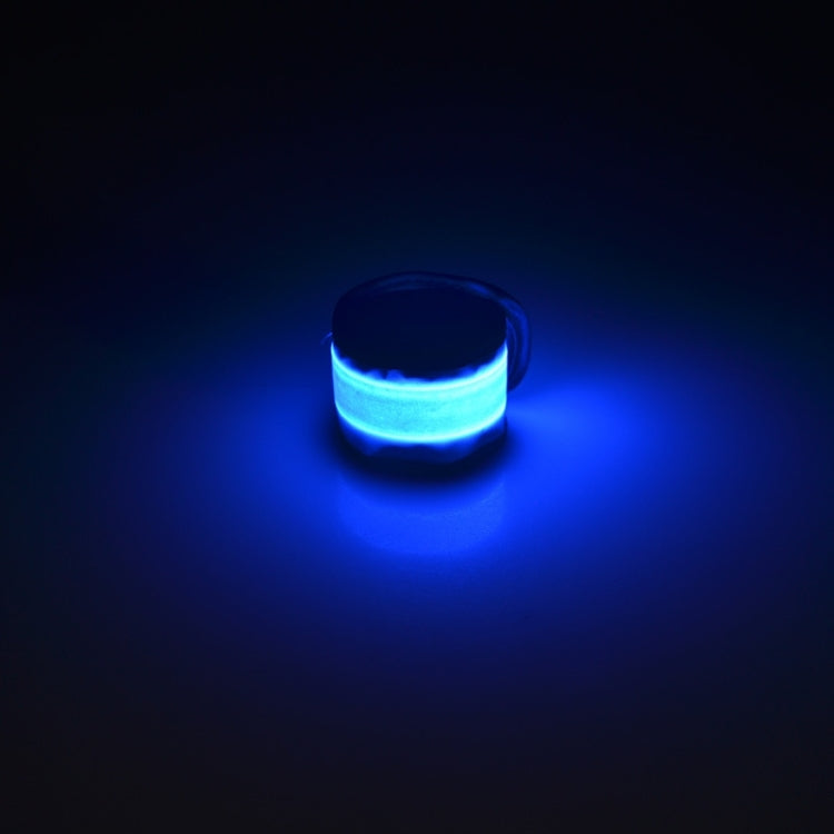 LED Luminous Slap Pat Circle Outdoors sports Wristband, Large, Size:35*4cm, 35x4cm Blue