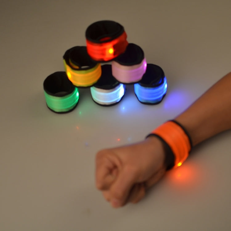 LED Luminous Slap Pat Circle Outdoors sports Wristband, Large, Size:35*4cm, 35x4cm Blue