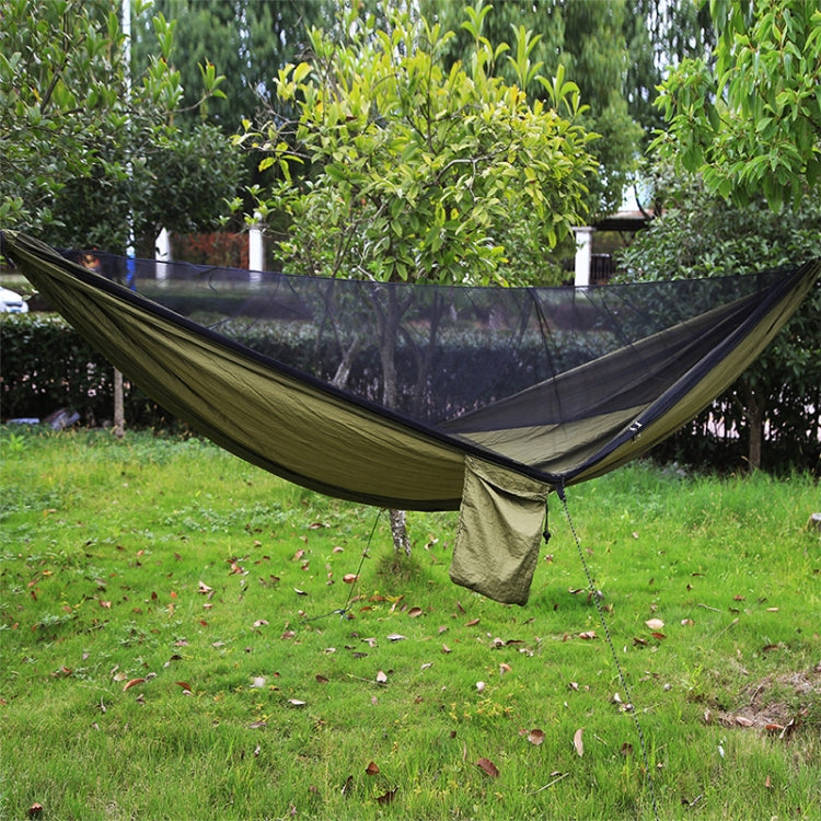 Portable Outdoor Parachute Hammock with Mosquito Nets, Army Green, Black, Dark Blue + Baby Blue, Pink Blue, Green, Blue