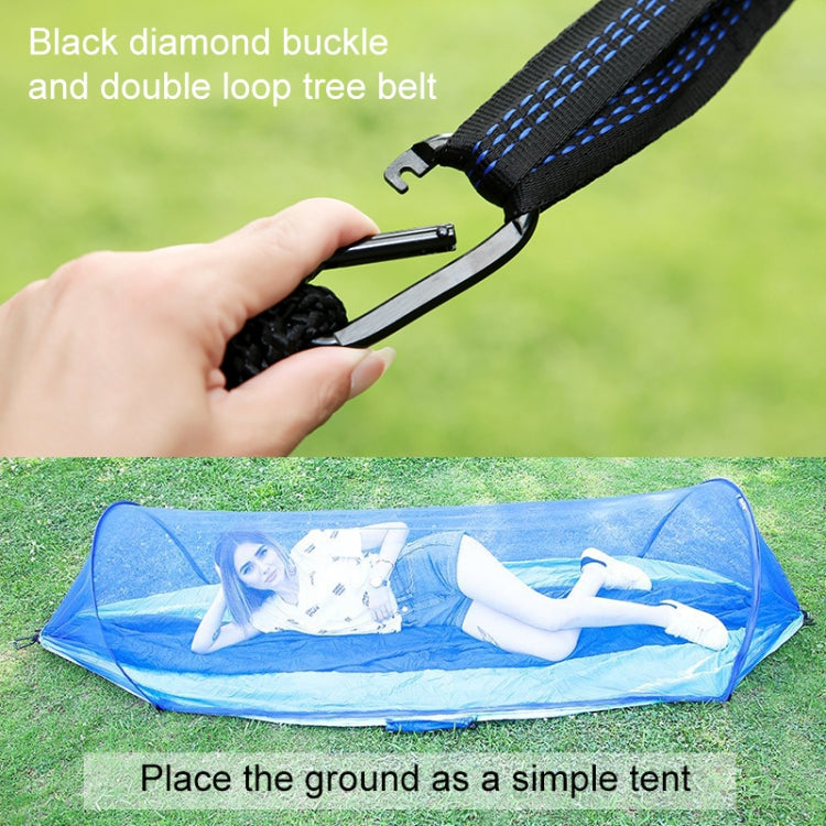 Portable Outdoor Camping Full-automatic Nylon Parachute Hammock with Mosquito Nets, Size : 290 x 140cm, 290x140cm Camouflage, 290x140cm Army Green, 290x140cm Black, 290x140cm Dark Blue, 290x140cm Dark Green, 290x140cm Pink Blue, 290x140cm Green        ...