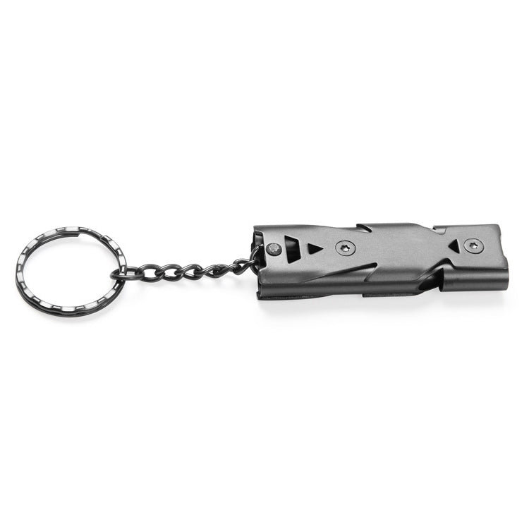 Aotu AT6637 Stainless Steel Outdoor Double Tube Survival Safety Whistle, Random Color Delivery, Random Color Delivery