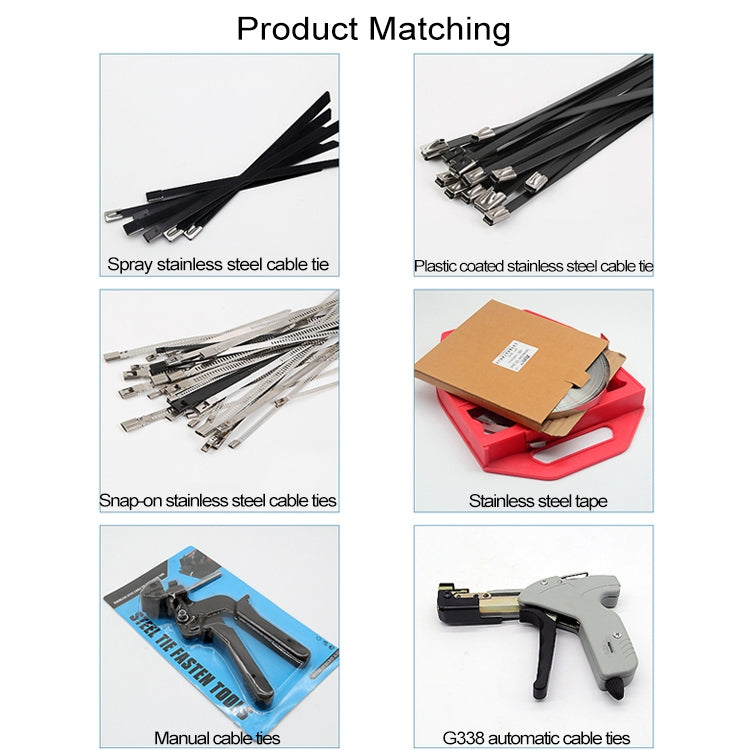 100 PCS 4.6x150mm Stainless Steel Metal Cable Ties Tie Zip Wrap Exhaust Heat Straps Induction Pipe, 4.6x150mm