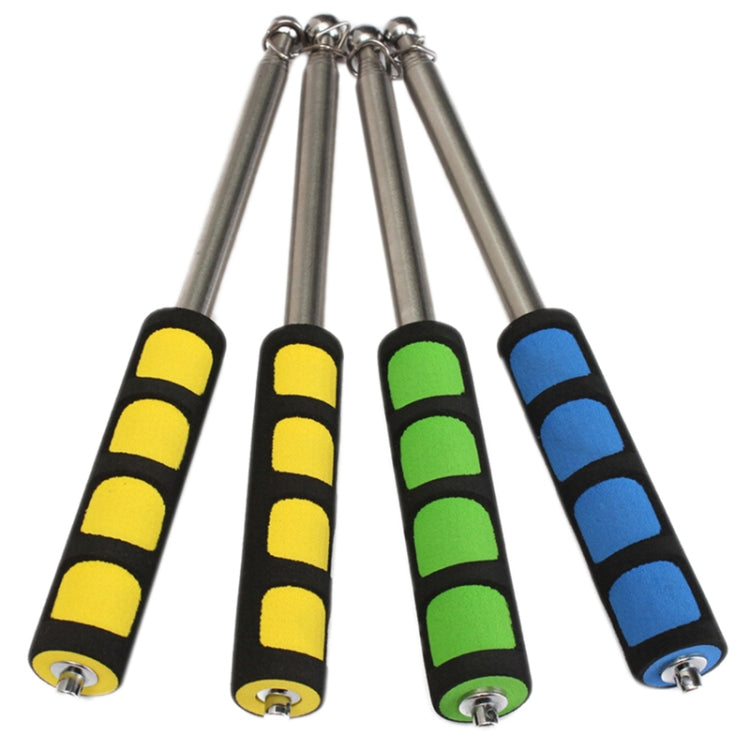 2.5M 10 Knots Telescopic Stainless Steel Rubber Sleeve Teaching Stick Guide Signal Flag, Random Color Delivery, 2.5M 10 Knots