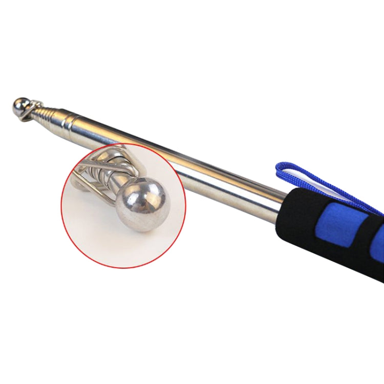2.5M 10 Knots Telescopic Stainless Steel Rubber Sleeve Teaching Stick Guide Signal Flag, Random Color Delivery, 2.5M 10 Knots